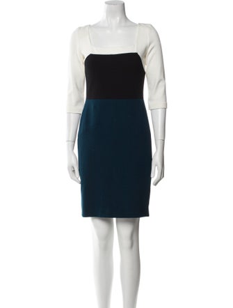 Narciso Rodriguez Square Neckline Mini Dress