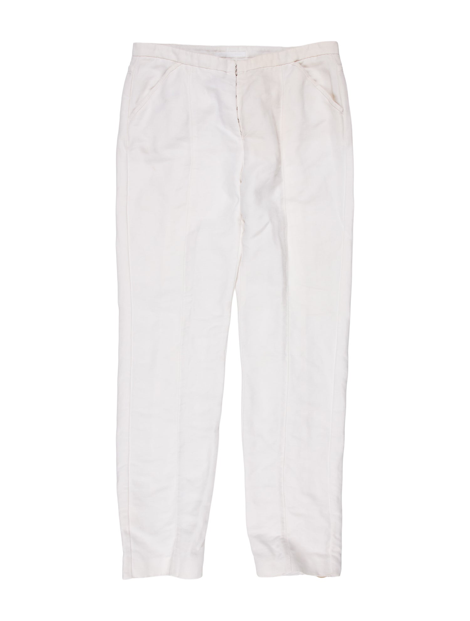 Narciso Rodriguez Linen Straight Leg Pants
