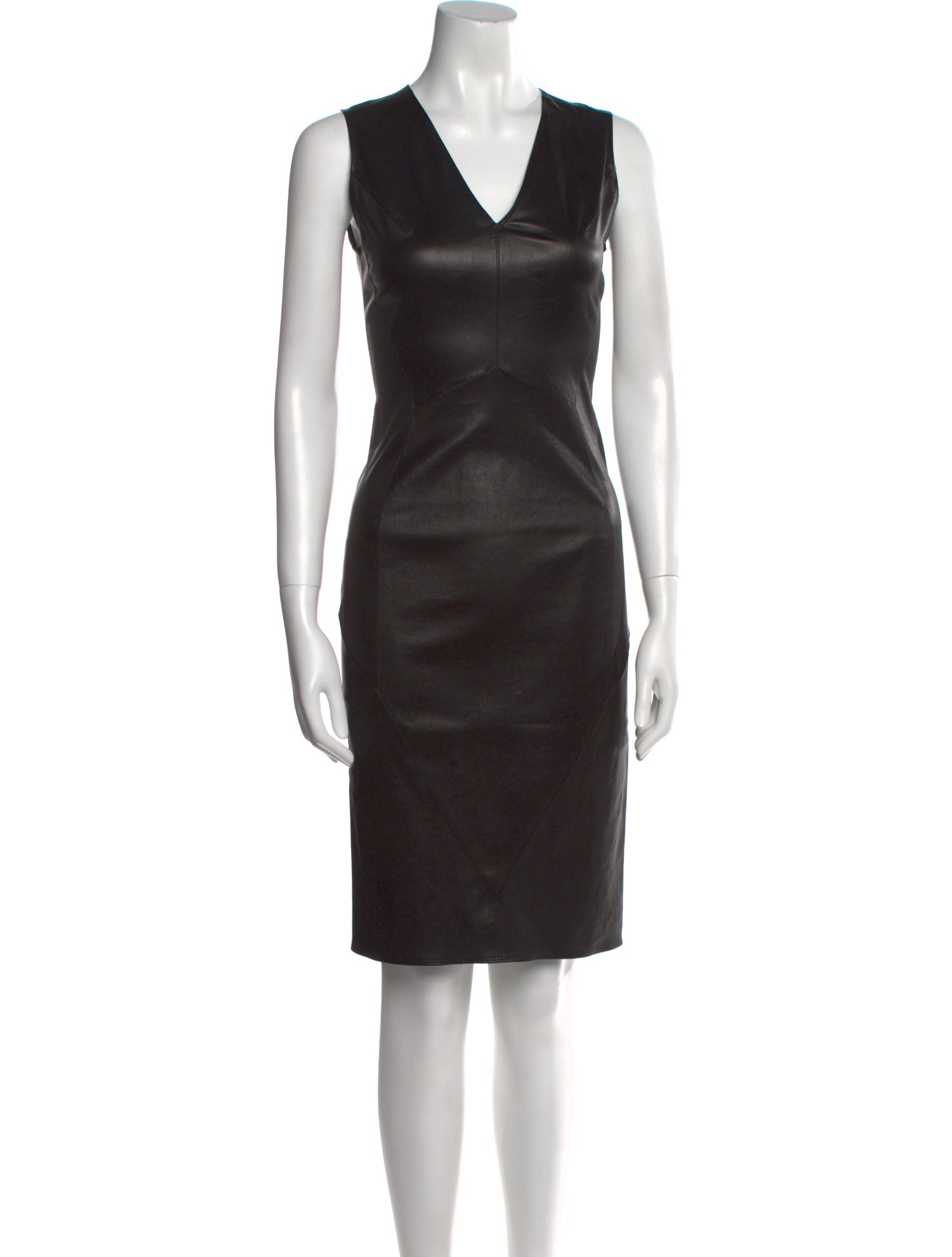 Narciso Rodriguez Leather Knee-Length Dress