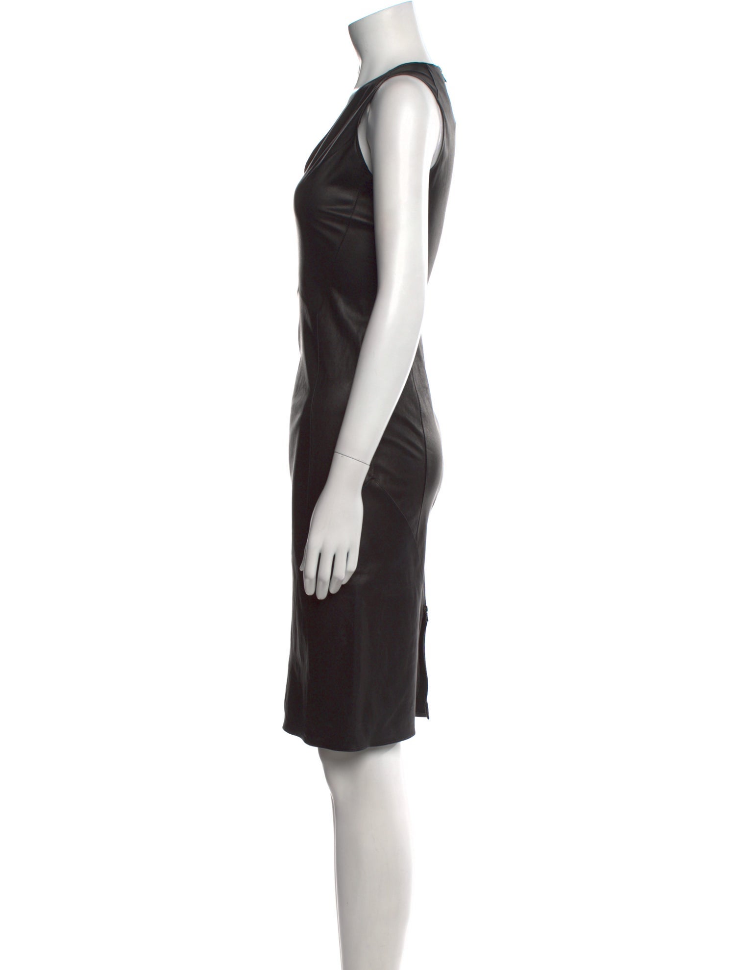 Narciso Rodriguez Leather Knee-Length Dress