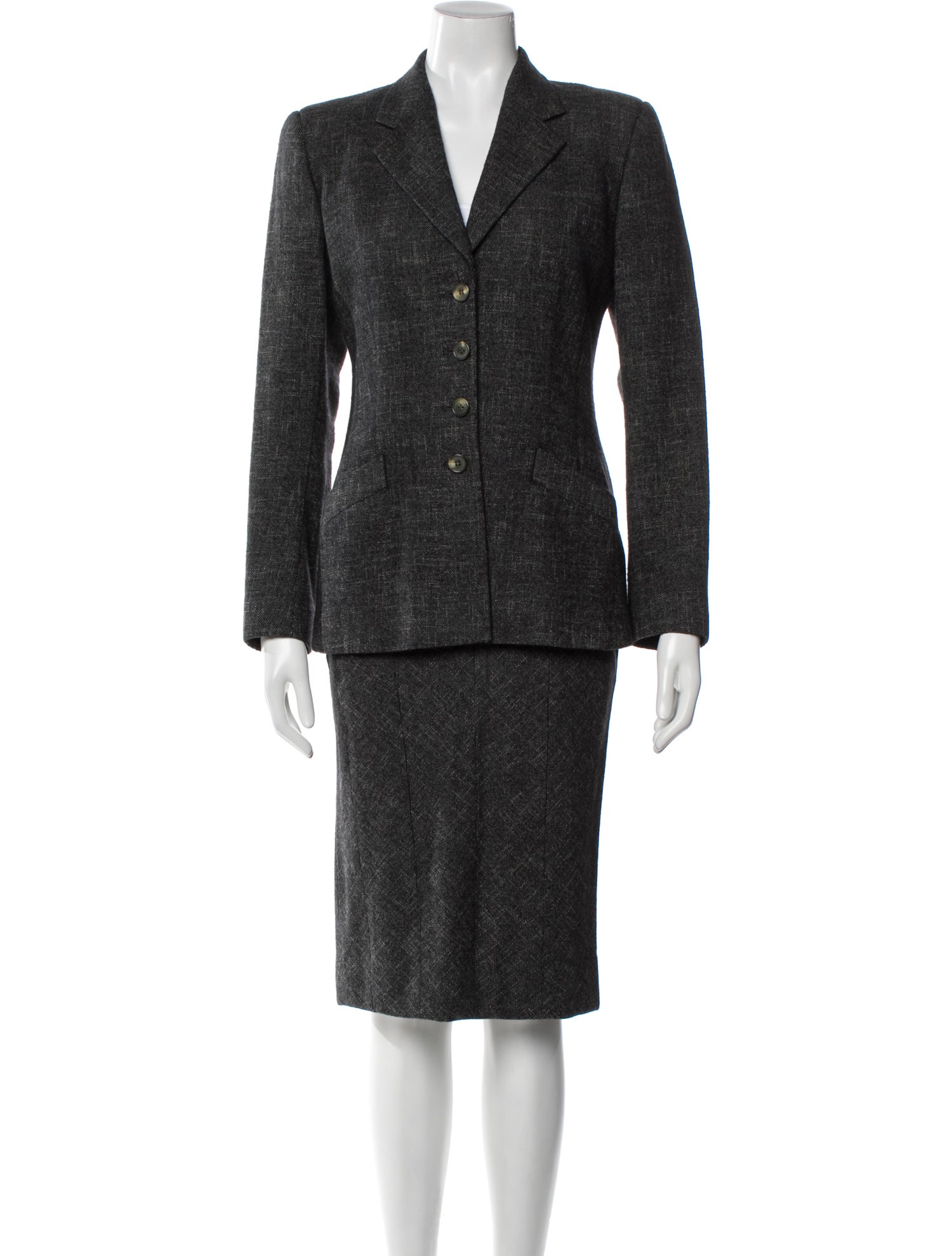 Narciso Rodriguez Wool Printed Skirt Set