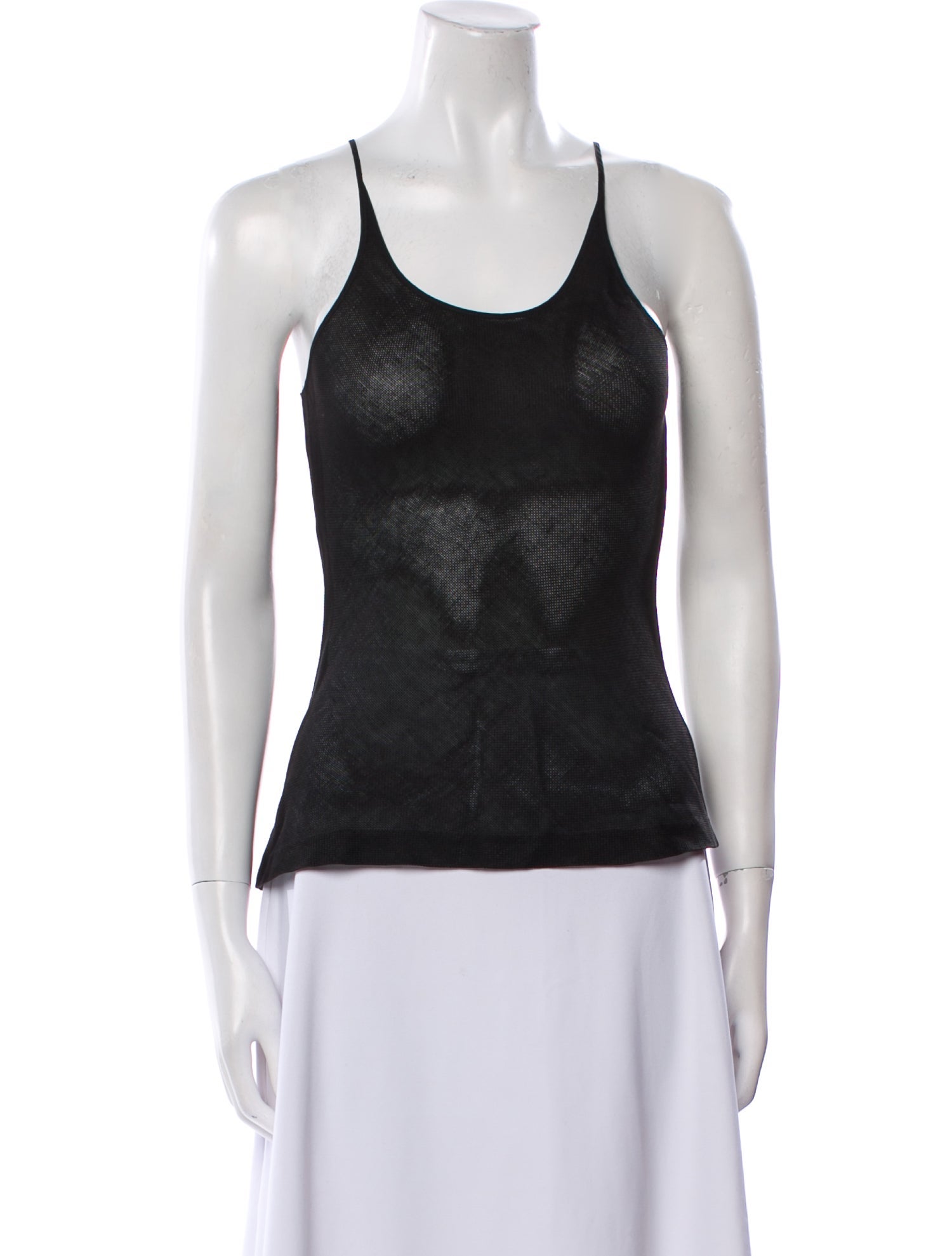 Narciso Rodriguez Linen Scoop Neck Top