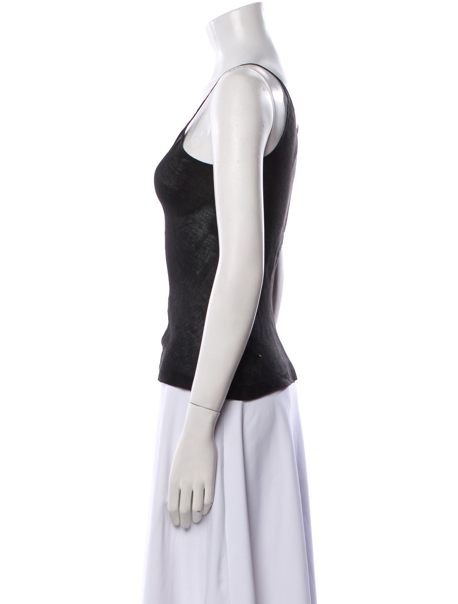 Narciso Rodriguez Linen Scoop Neck Top