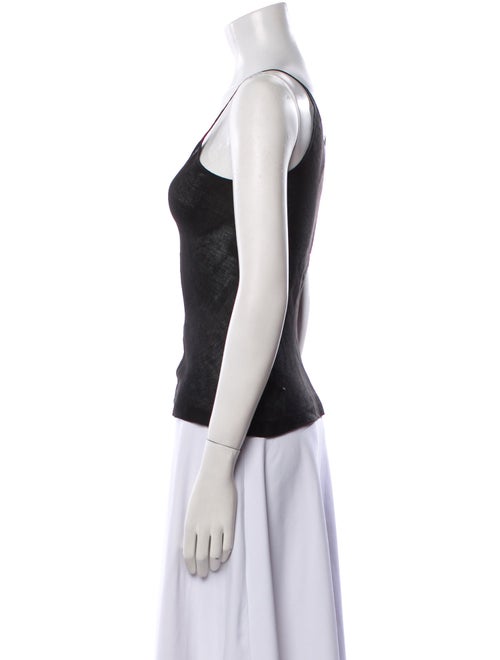 Narciso Rodriguez Linen Scoop Neck Top