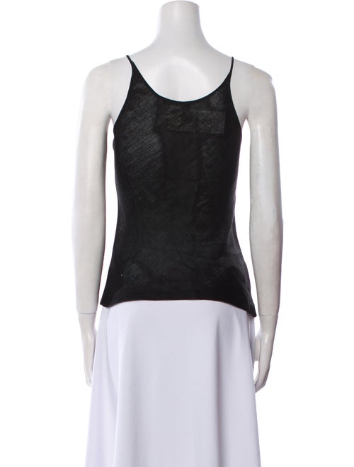 Narciso Rodriguez Linen Scoop Neck Top