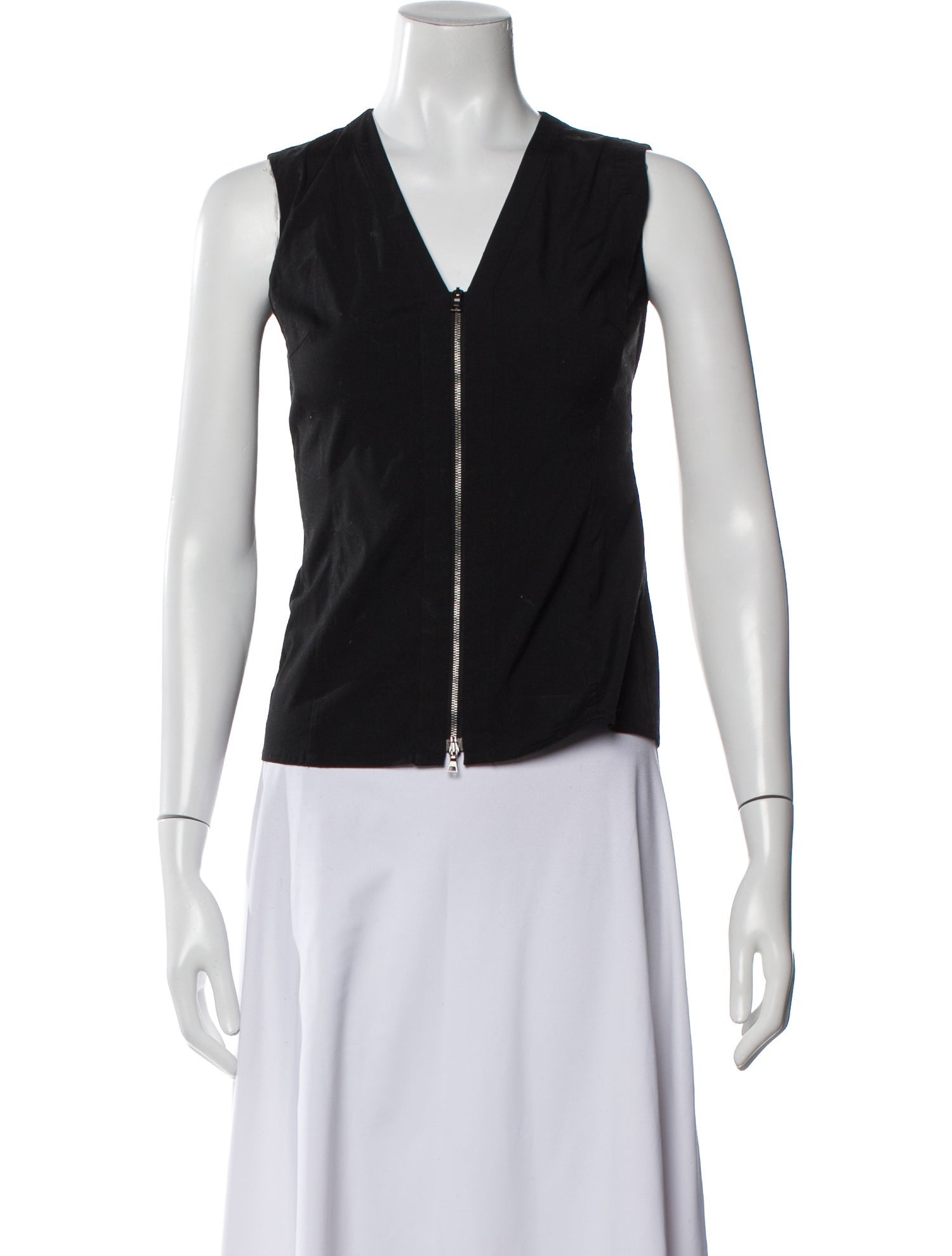 Narciso Rodriguez V-Neck Sleeveless Crop Top