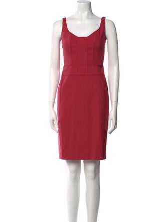 Narciso Rodriguez Scoop Neck Mini Dress