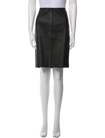 Narciso Rodriguez Leather Knee-Length Skirt