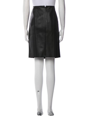 Narciso Rodriguez Leather Knee-Length Skirt