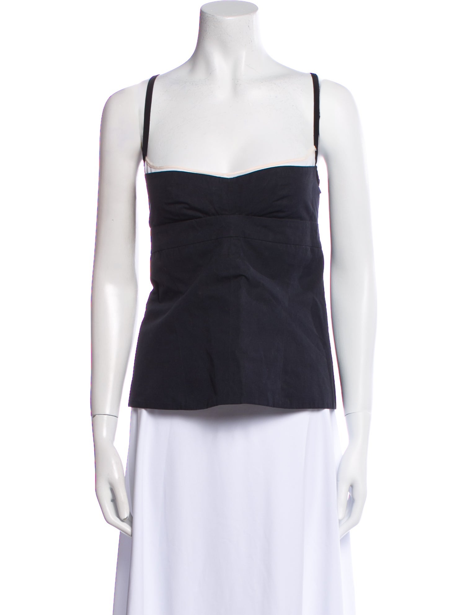 Narciso Rodriguez Square Neckline Sleeveless Top