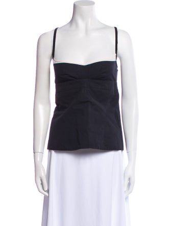 Narciso Rodriguez Square Neckline Sleeveless Top