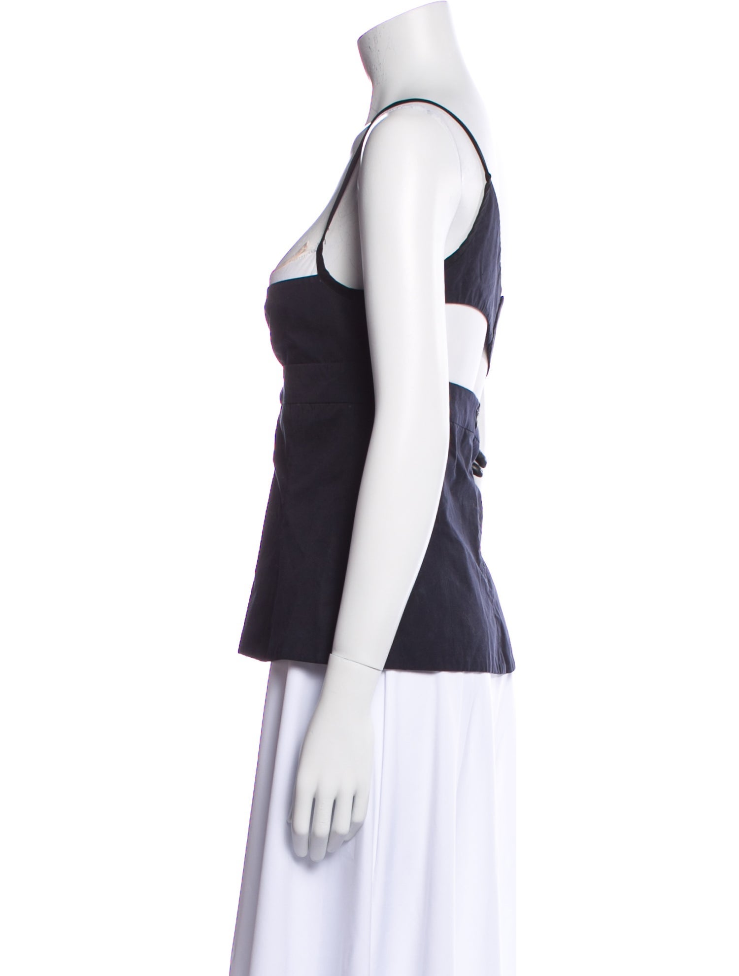Narciso Rodriguez Square Neckline Sleeveless Top