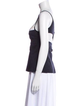 Narciso Rodriguez Square Neckline Sleeveless Top