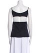 Narciso Rodriguez Square Neckline Sleeveless Top