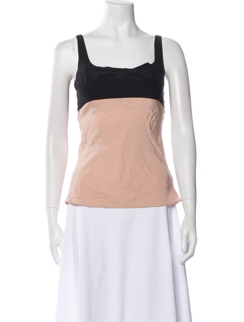 Narciso Rodriguez Silk Colorblock Pattern Top