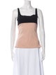 Narciso Rodriguez Silk Colorblock Pattern Top