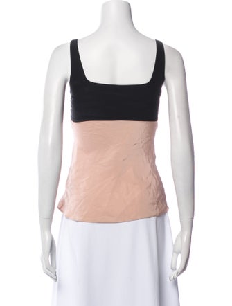 Narciso Rodriguez Silk Colorblock Pattern Top