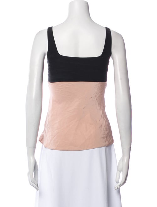 Narciso Rodriguez Silk Colorblock Pattern Top