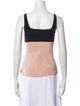 Narciso Rodriguez Silk Colorblock Pattern Top