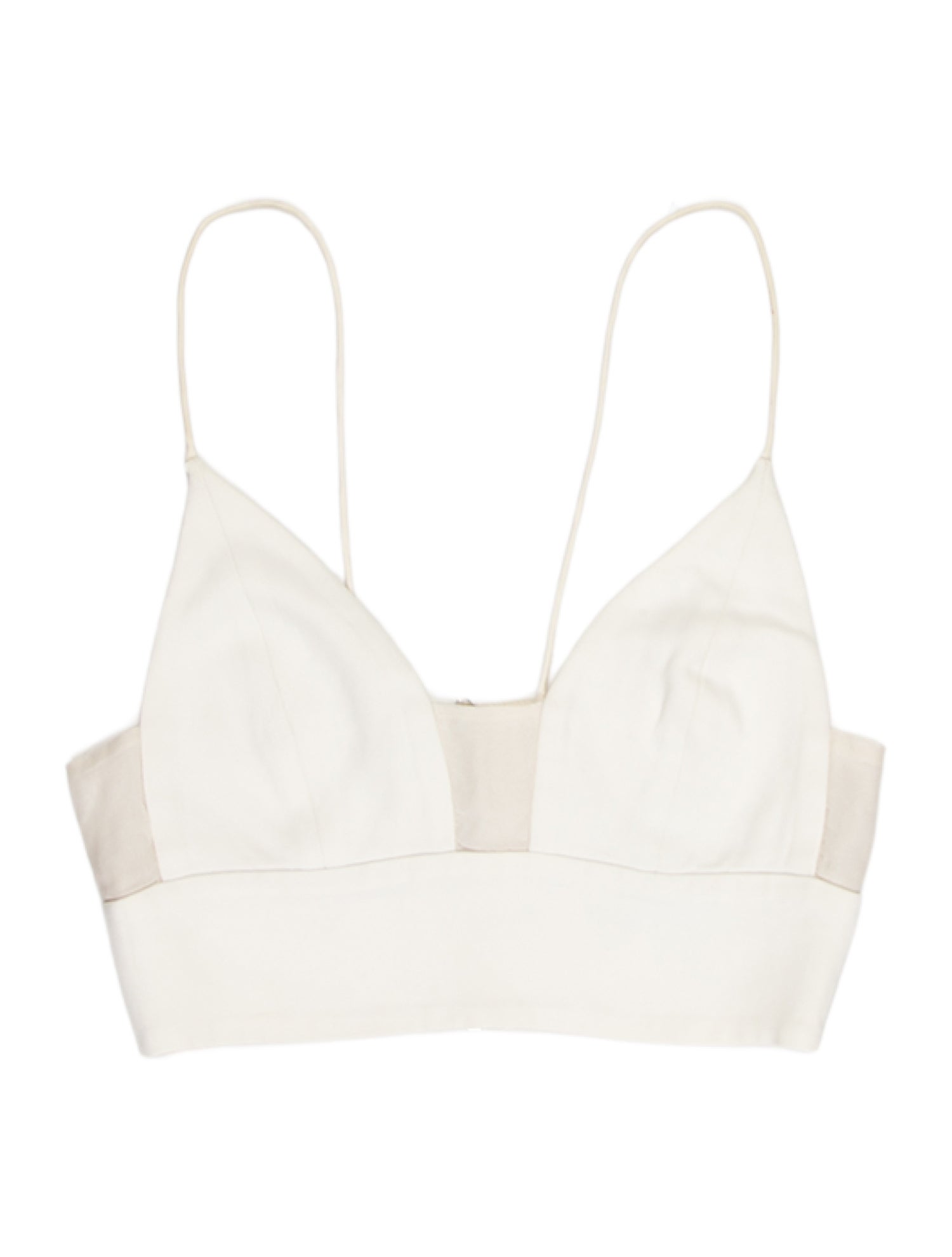 Narciso Rodriguez Silk V-Neck Crop Top