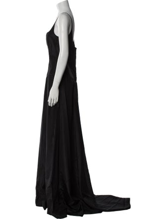 Narciso Rodriguez Square Neckline Long Dress