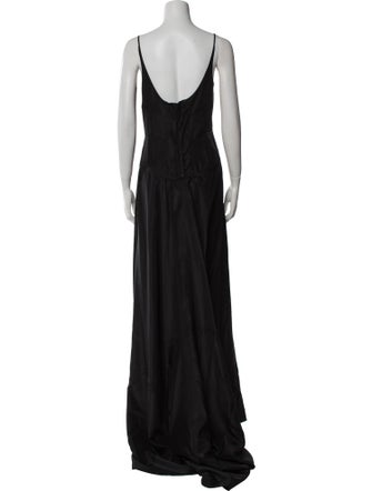 Narciso Rodriguez Square Neckline Long Dress