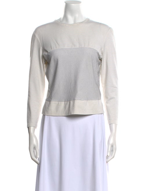Narciso Rodriguez Striped Crew Neck Top