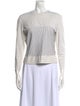 Narciso Rodriguez Striped Crew Neck Top