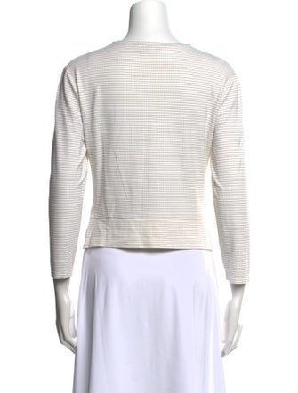 Narciso Rodriguez Striped Crew Neck Top