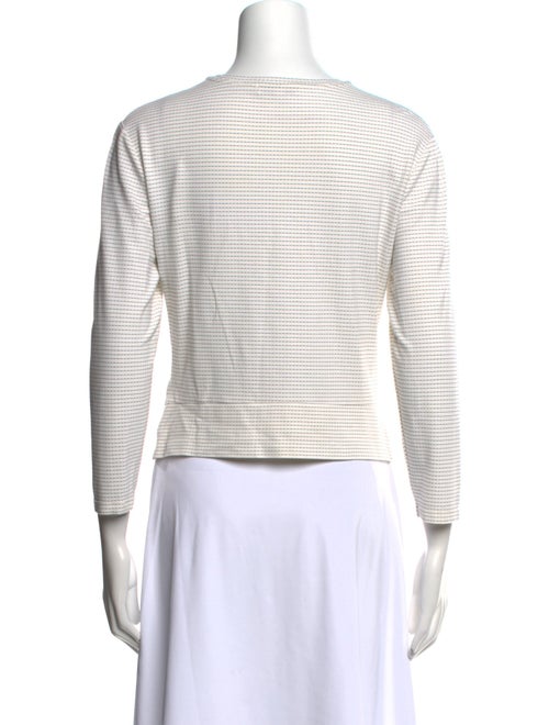 Narciso Rodriguez Striped Crew Neck Top