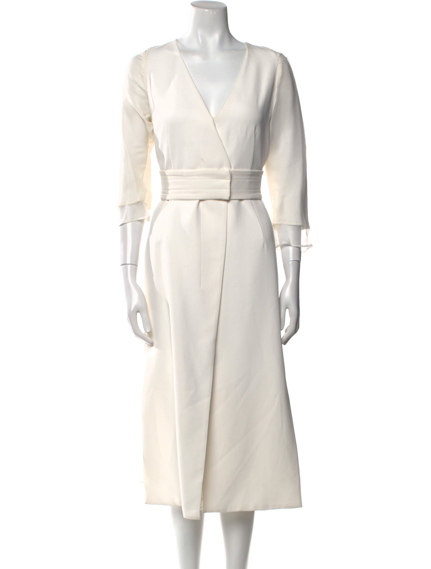 Narciso Rodriguez V-Neck Midi Length Dress