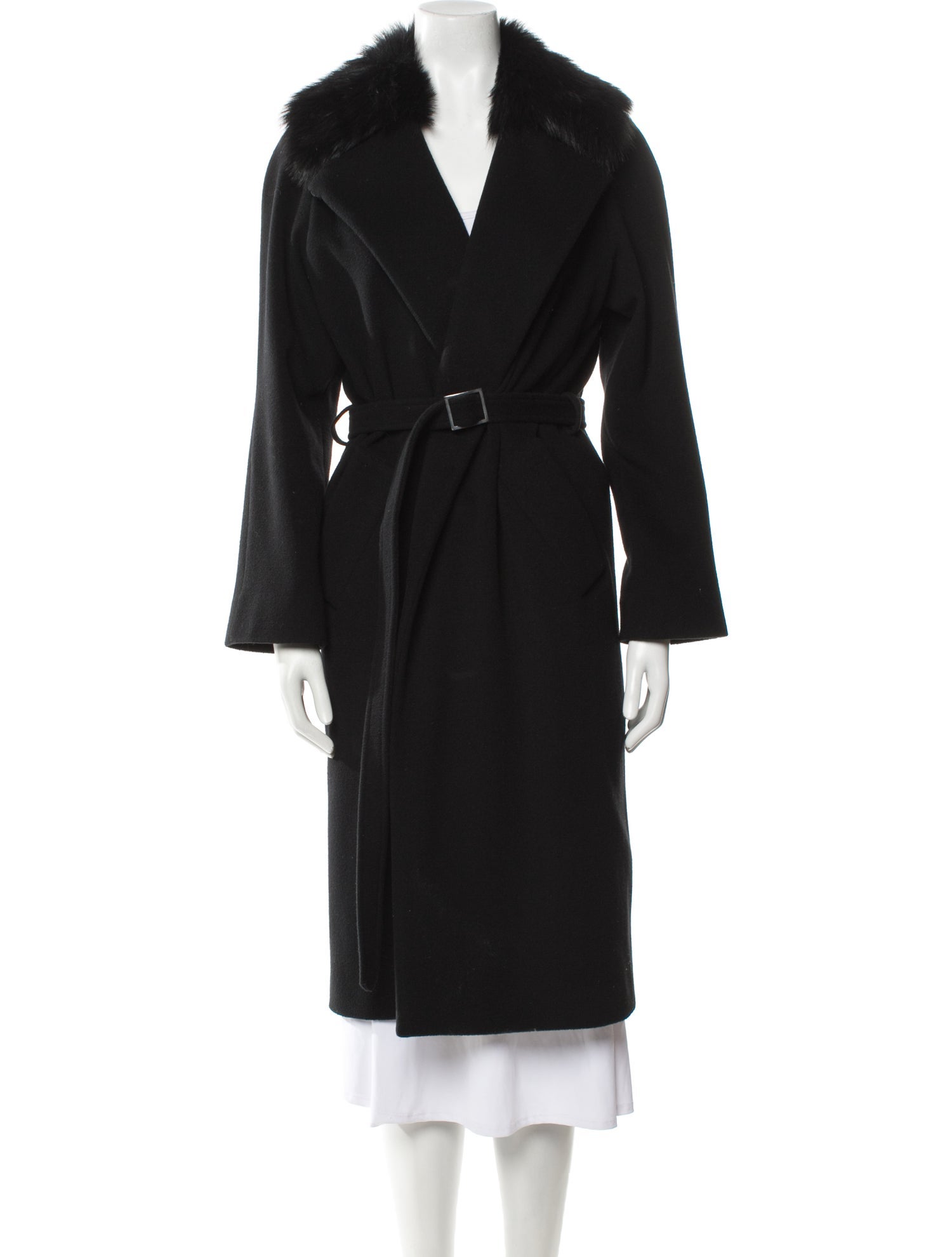 Narciso Rodriguez Wool Faux Fur Coat