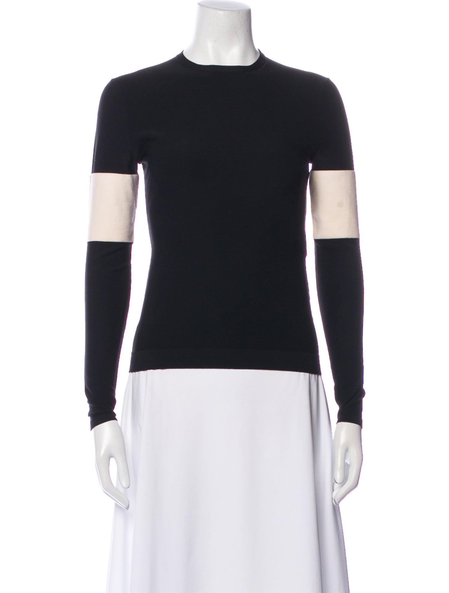 Narciso Rodriguez Crew Neck Long Sleeve Top