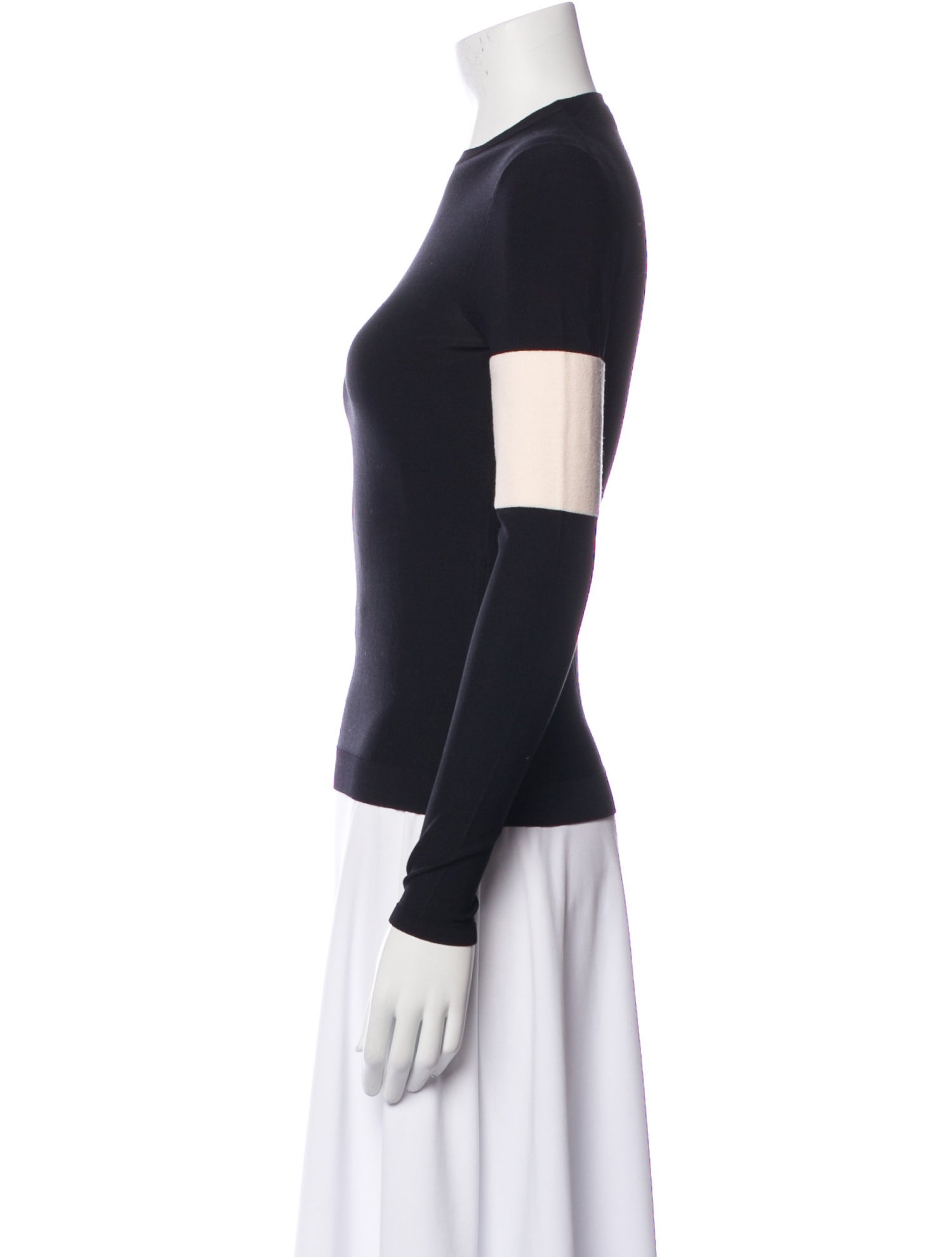 Narciso Rodriguez Crew Neck Long Sleeve Top