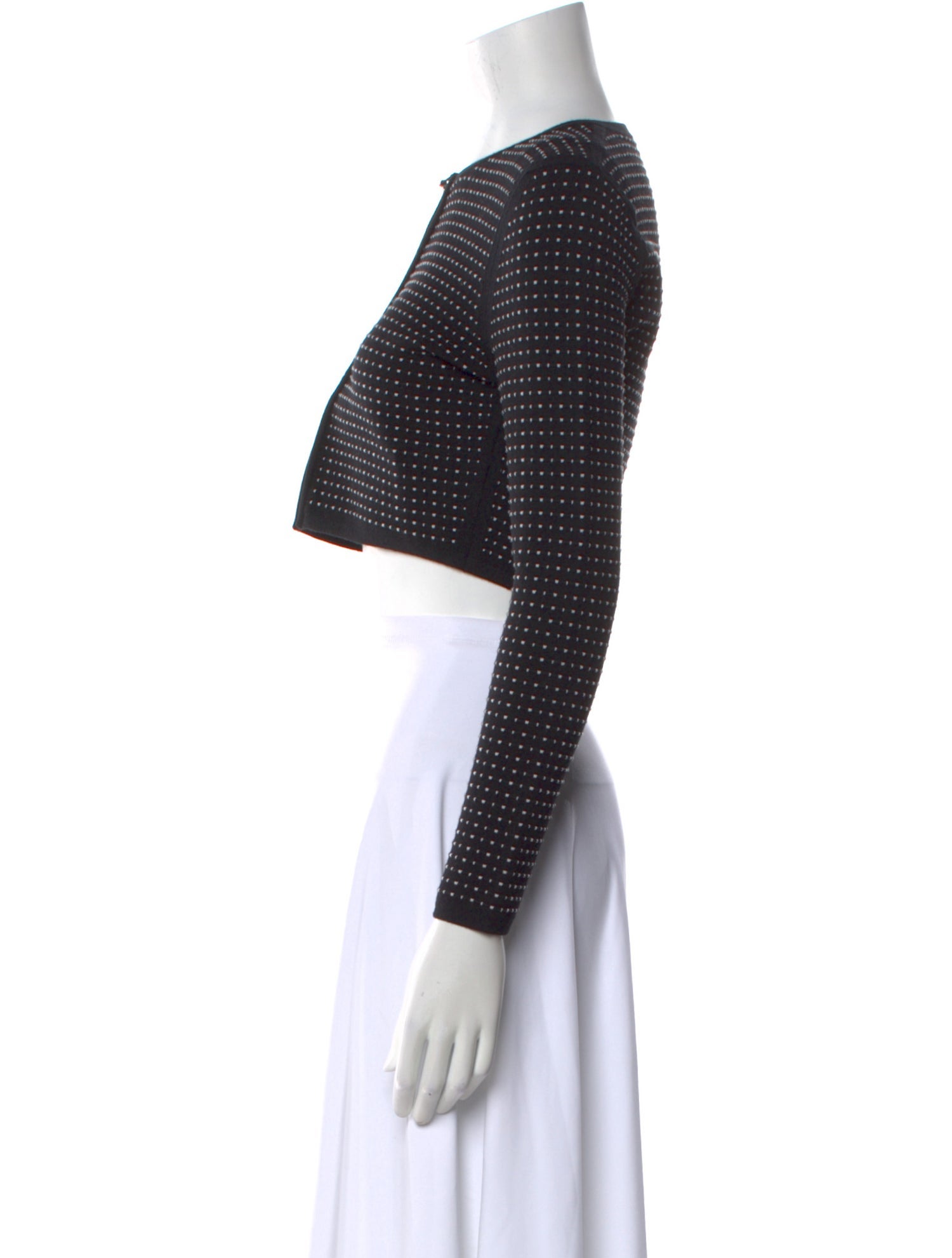 Narciso Rodriguez Wool Crew Neck Crop Top