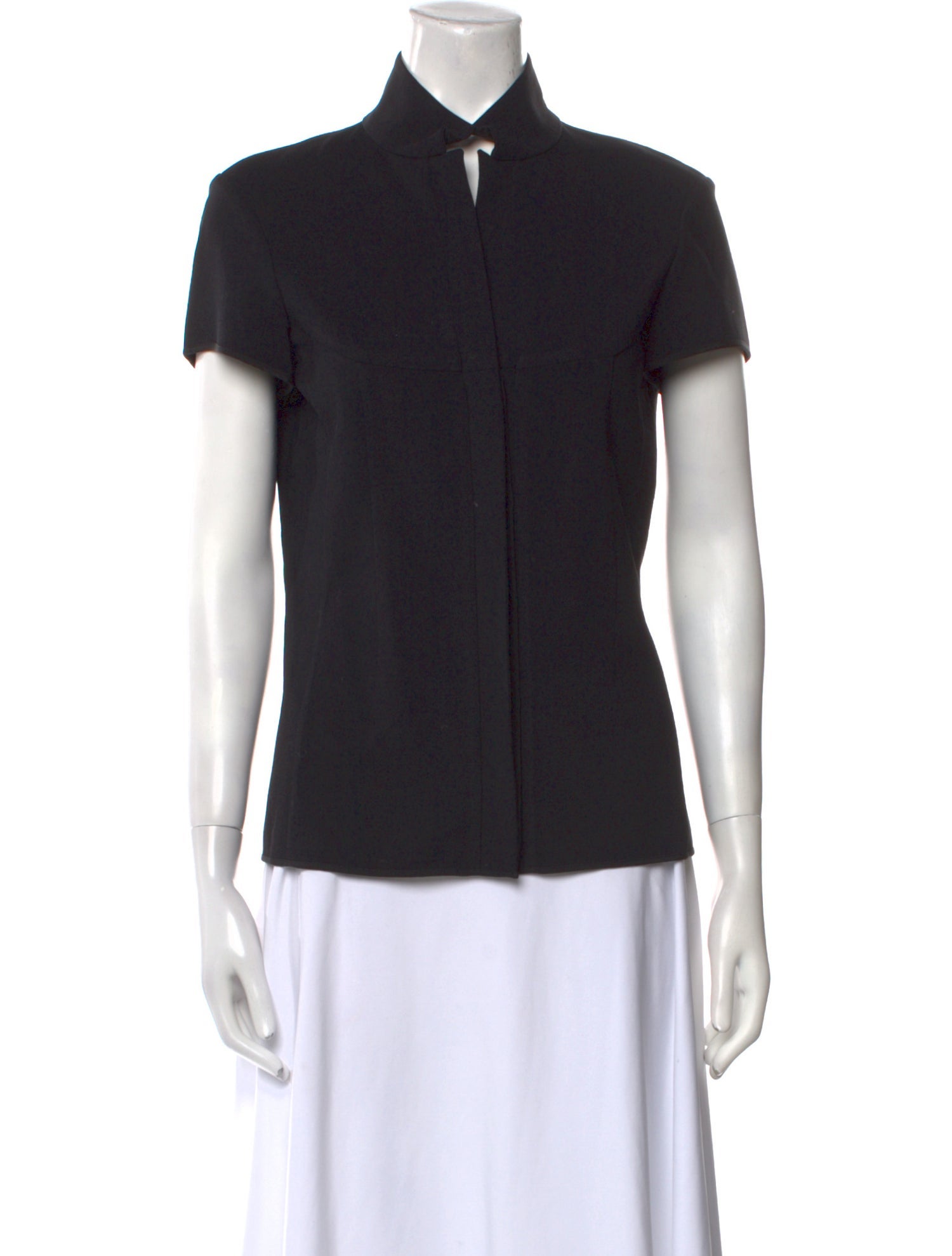 Narciso Rodriguez Short Sleeve Button-Up Top
