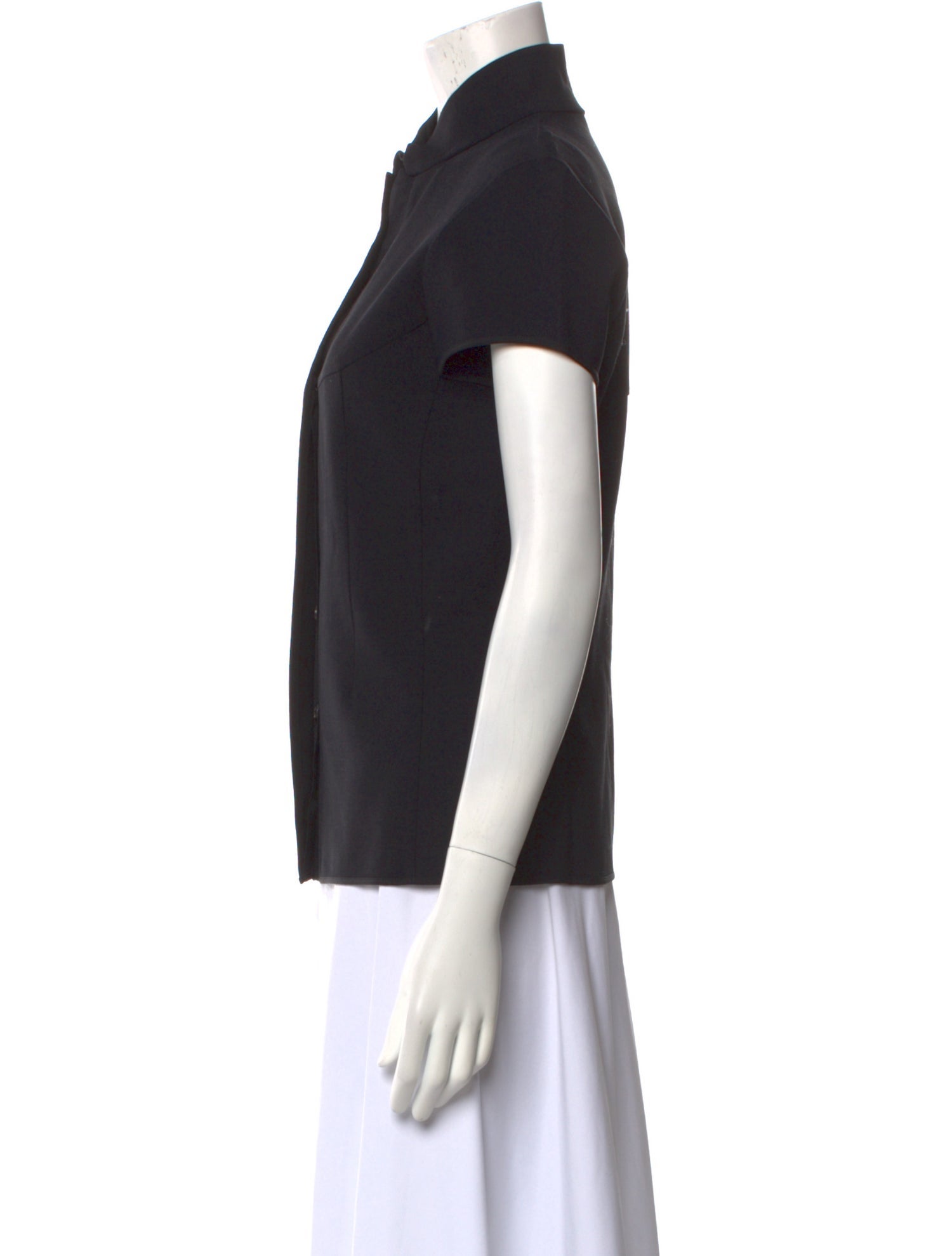 Narciso Rodriguez Short Sleeve Button-Up Top