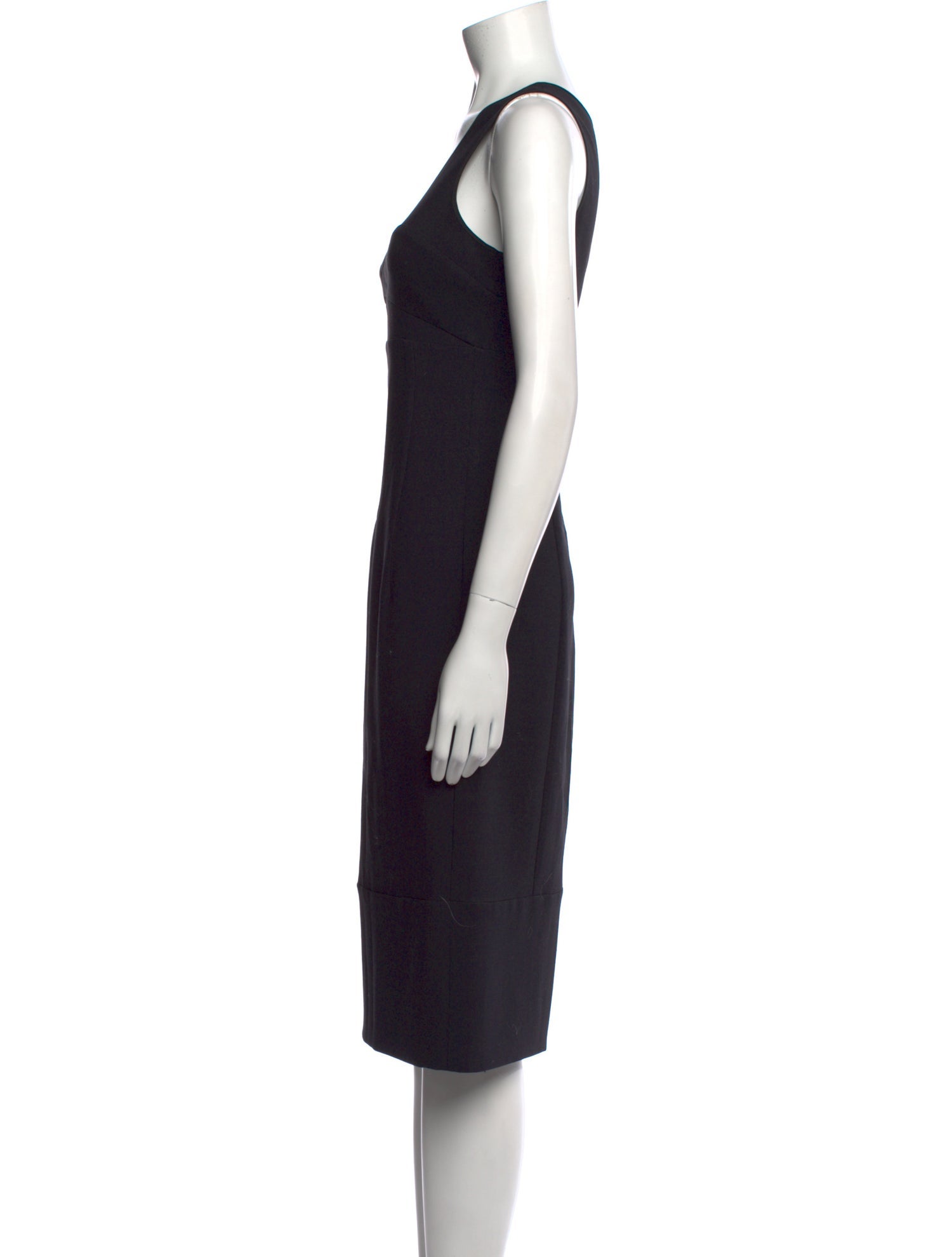 Narciso Rodriguez Scoop Neck Midi Length Dress