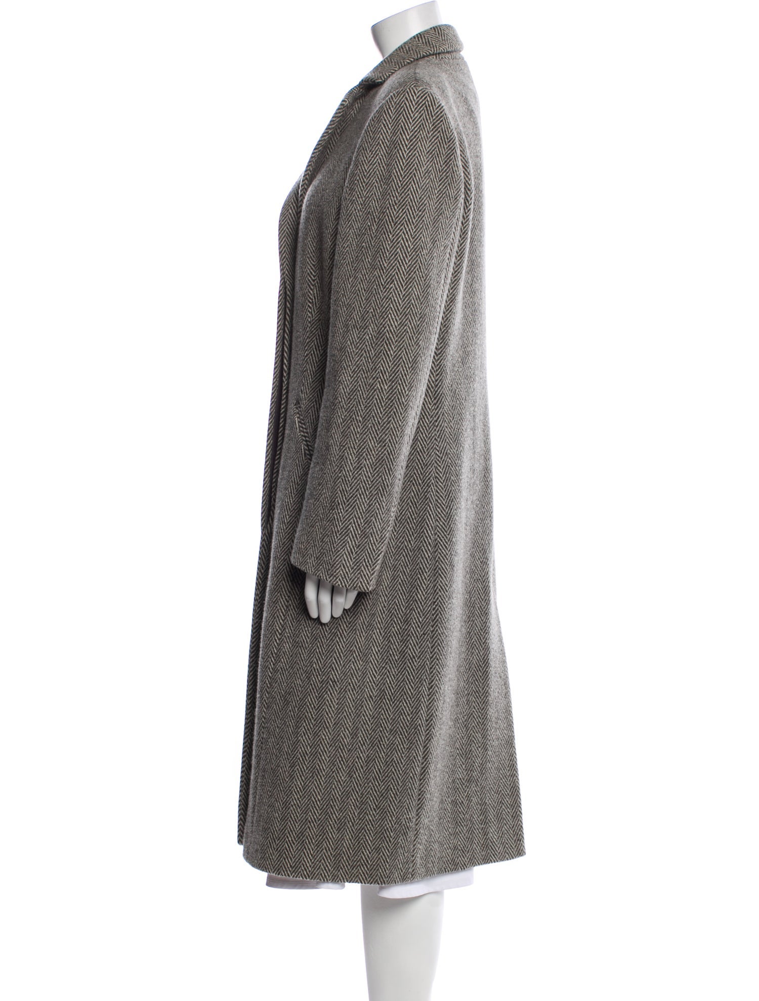 Narciso Rodriguez Wool Tweed Pattern Peacoat
