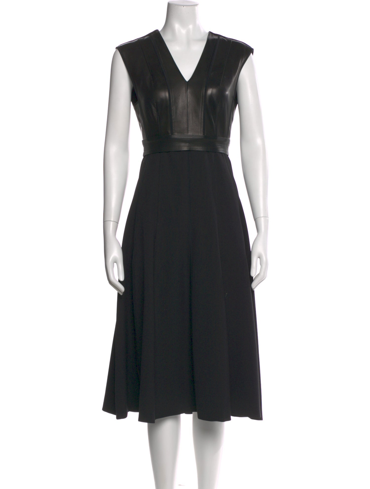 Narciso Rodriguez Lambskin Midi Length Dress