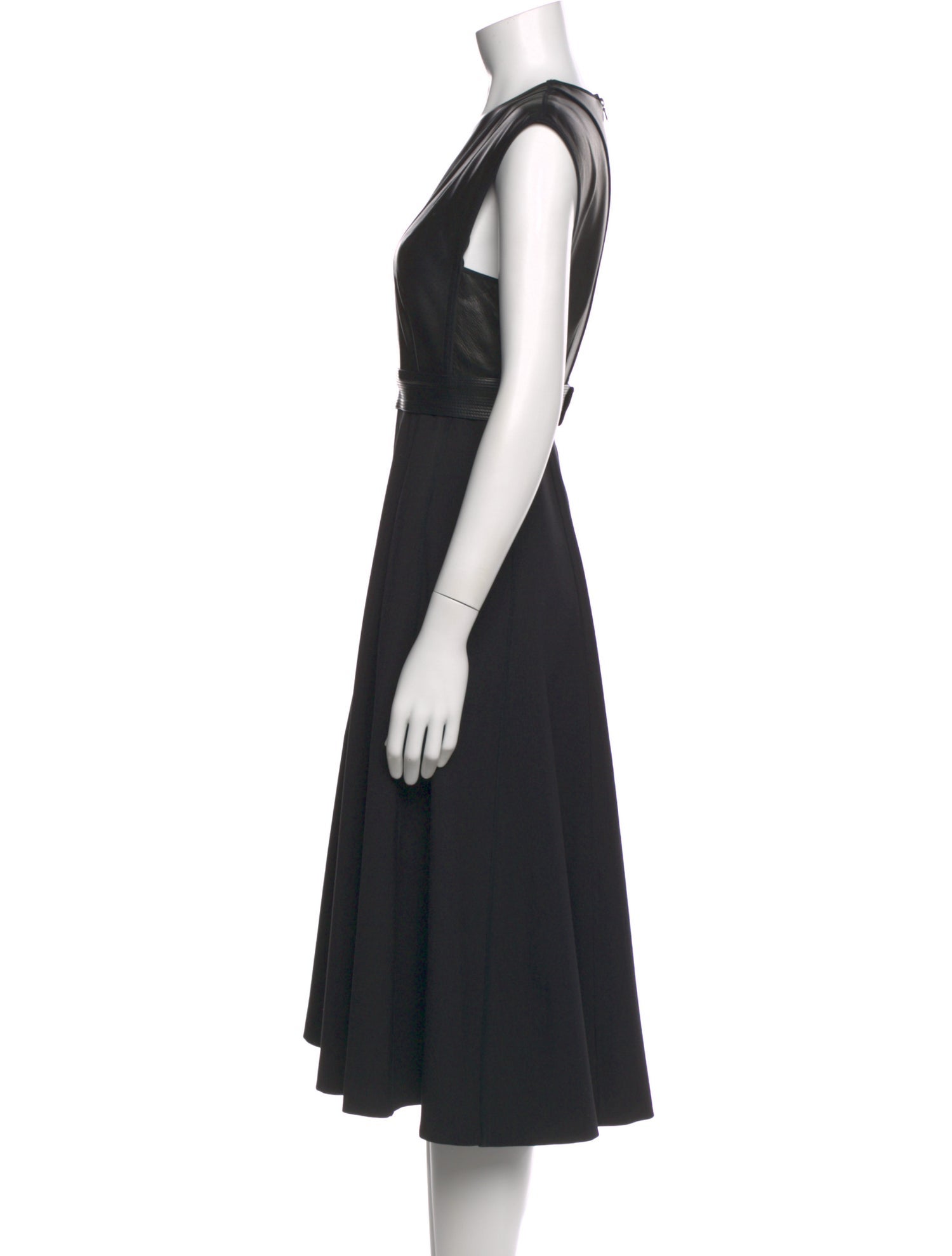 Narciso Rodriguez Lambskin Midi Length Dress