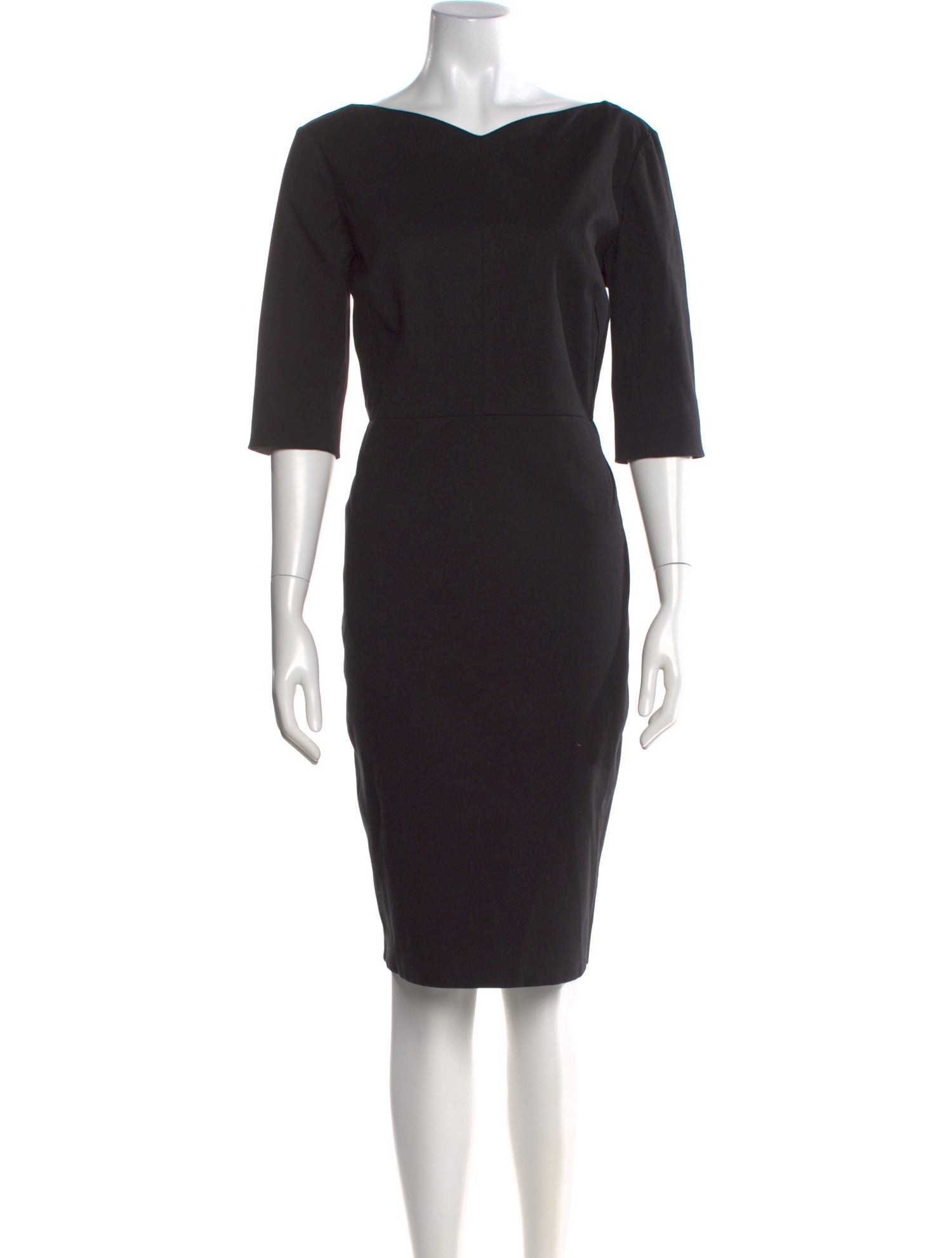 Narciso Rodriguez Bateau Neckline Knee-Length Dress