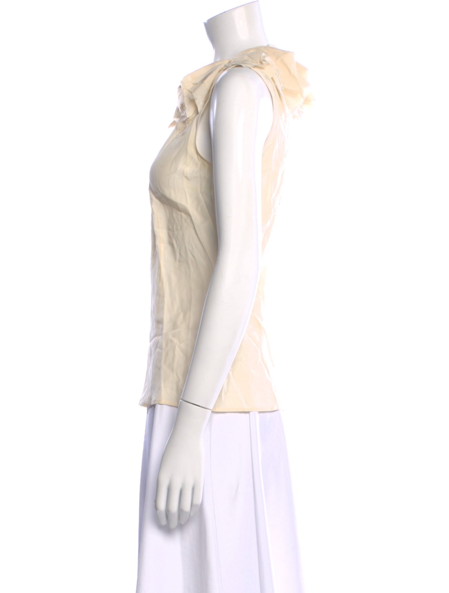 Narciso Rodriguez Silk V-Neck Blouse