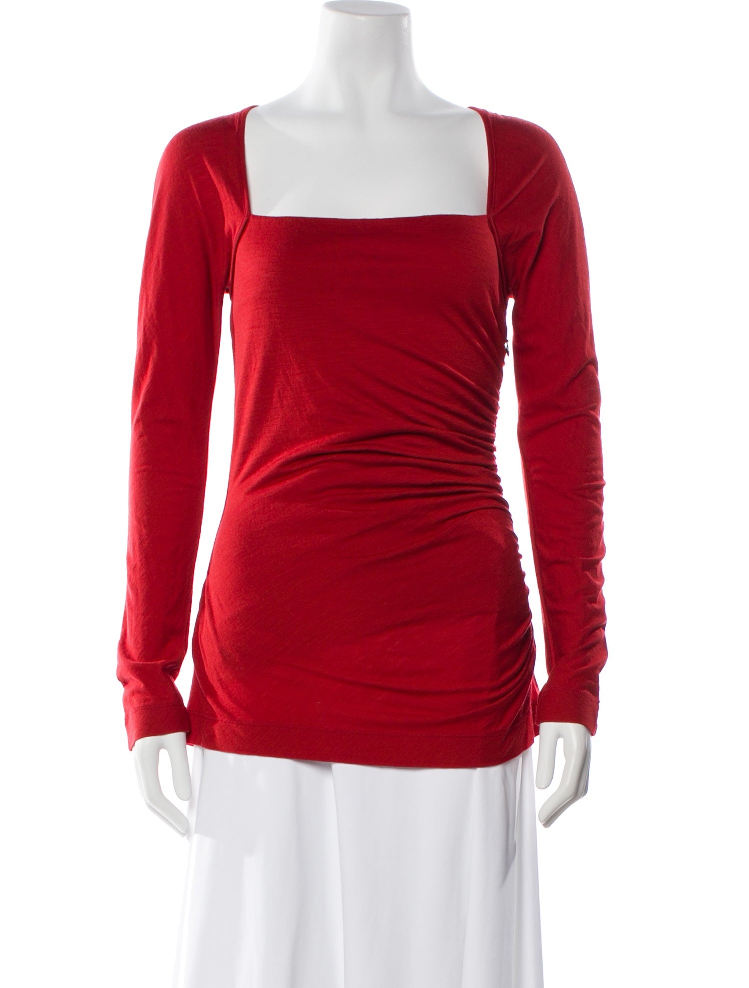 Narciso Rodriguez Wool Square Neckline Top