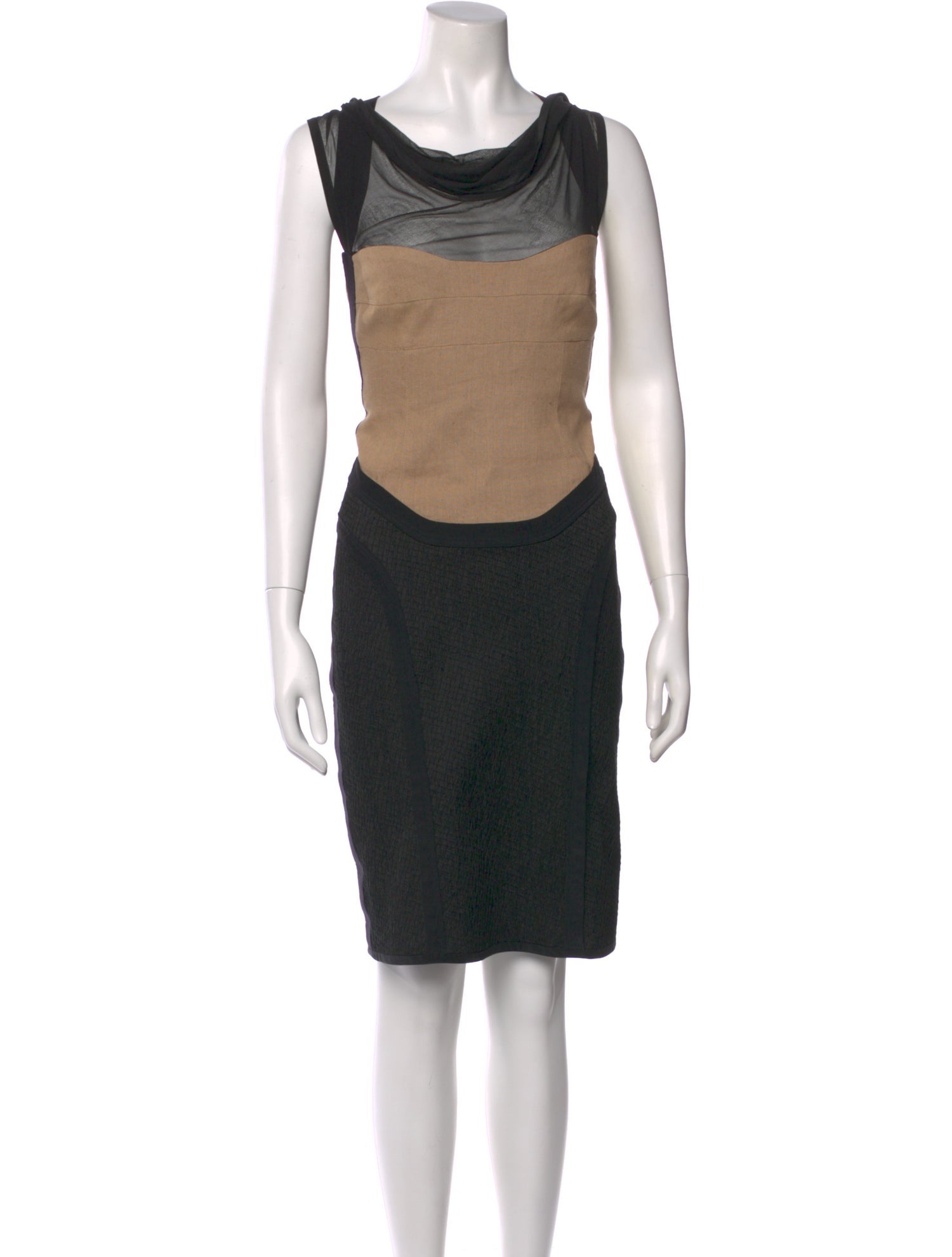 Narciso Rodriguez Colorblock Pattern Knee-Length Dress