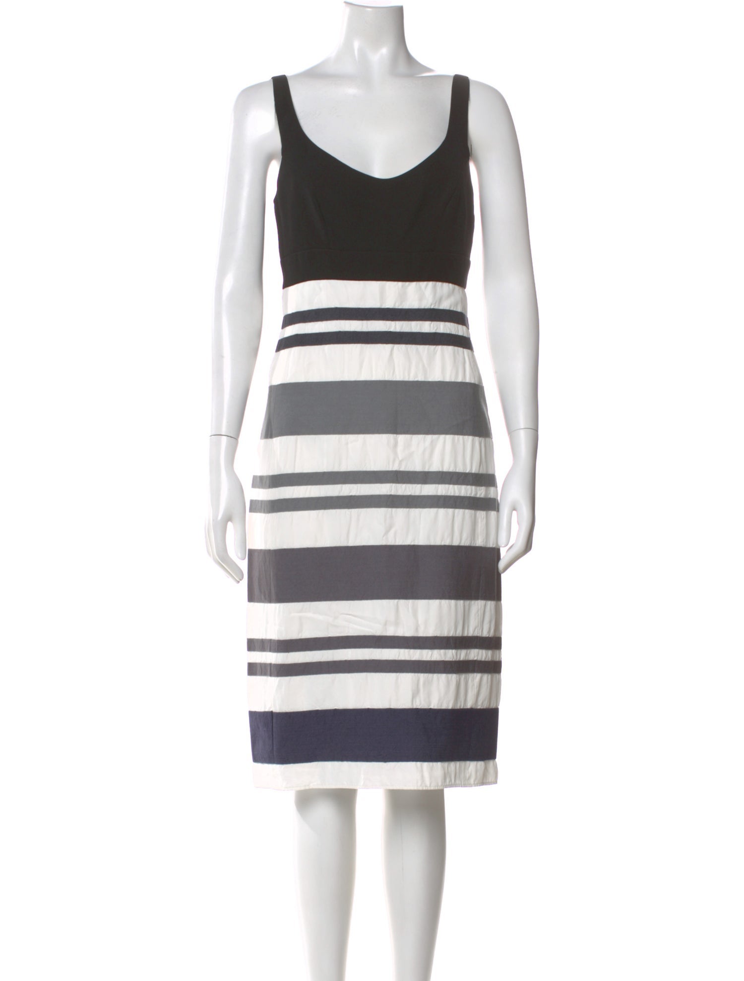 Narciso Rodriguez Striped Midi Length Dress