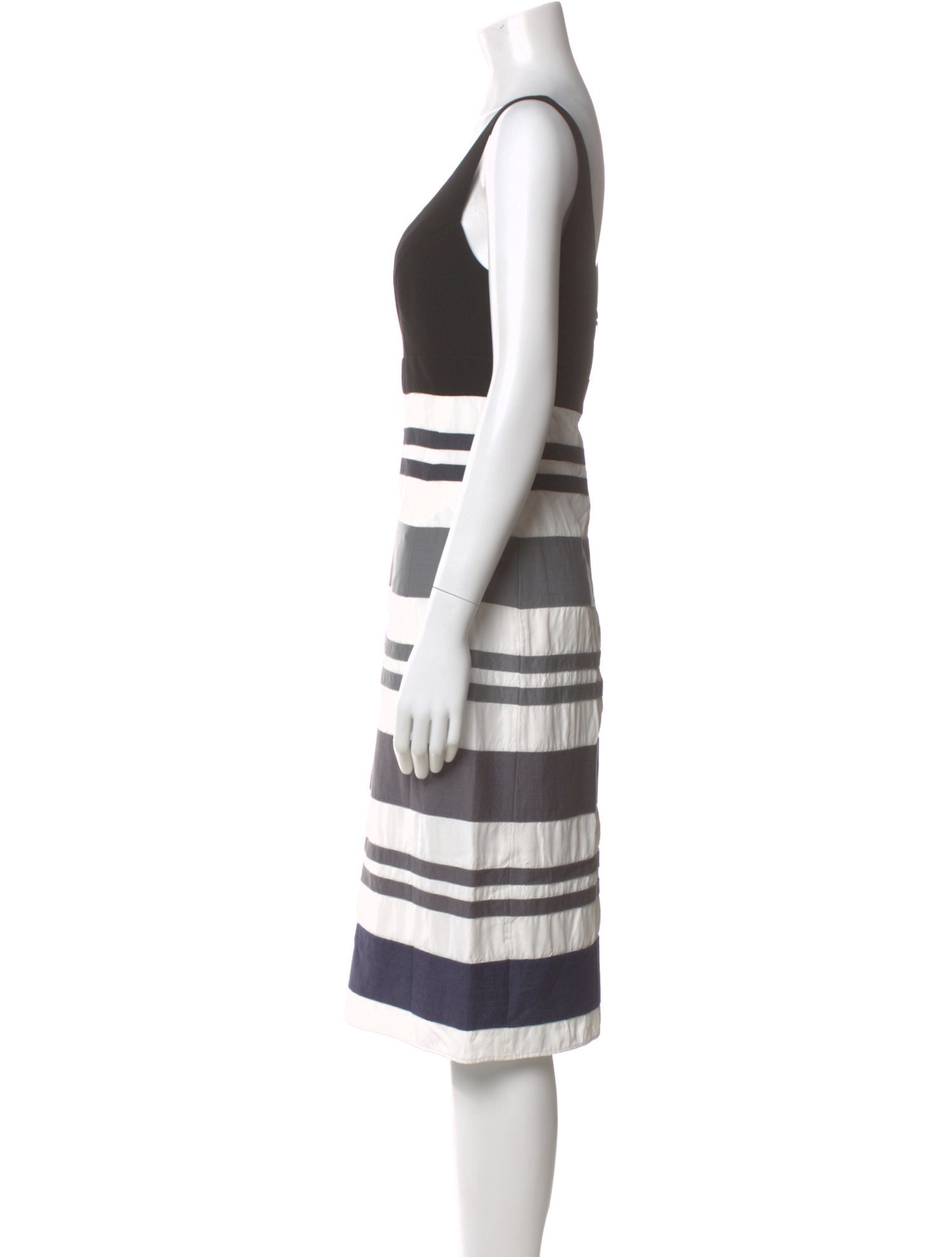 Narciso Rodriguez Striped Midi Length Dress