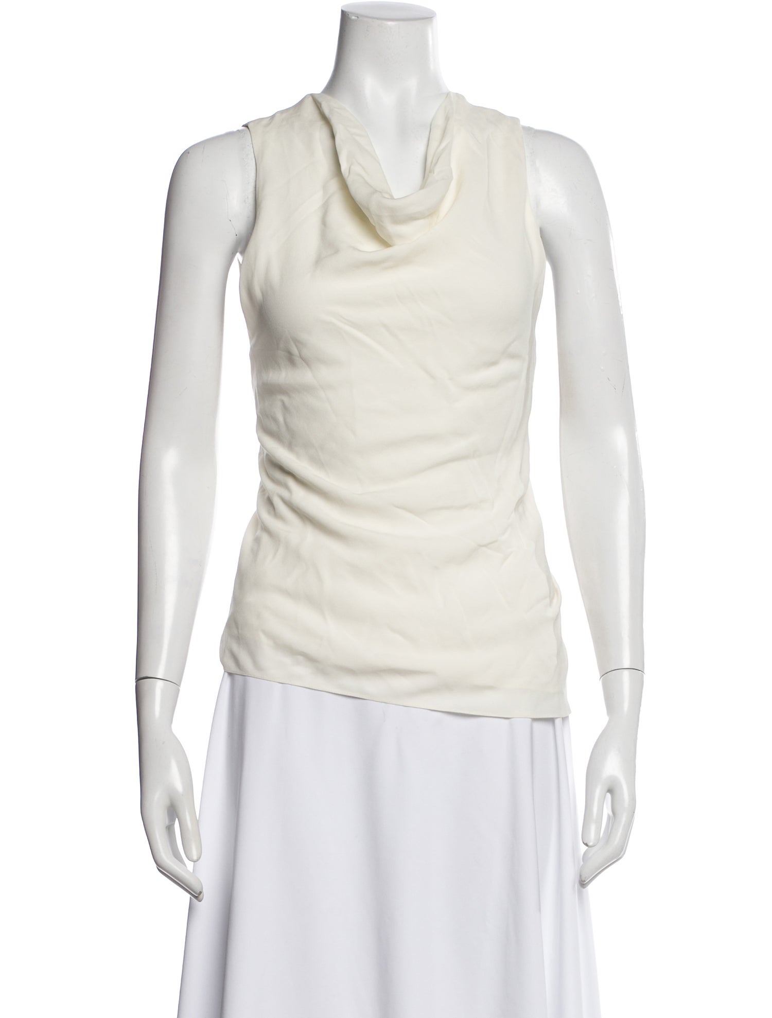 Narciso Rodriguez Silk Cowl Neck Top