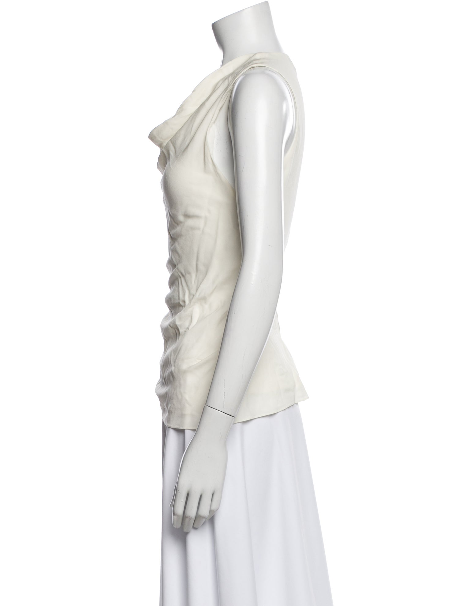 Narciso Rodriguez Silk Cowl Neck Top