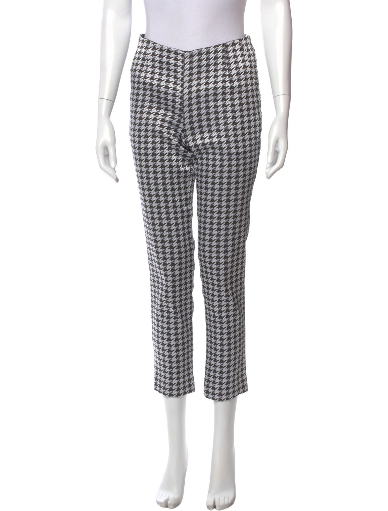 Narciso Rodriguez Houndstooth Print Straight Leg Pants